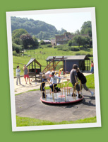 The Bournstream Trust, an outdoor adventure play area for children with special needs in Wooten Under Edge, Gloucestershire, Uk