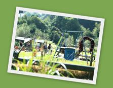 The Bournstream Trust, an outdoor adventure play area for children with special needs in Wooten Under Edge, Gloucestershire, Uk